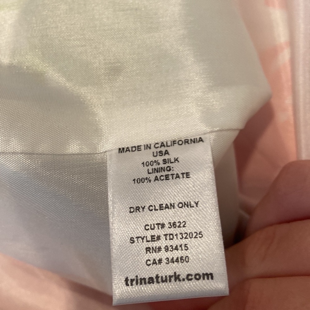 NWT Trina Turk Nautilus Silk Dress with Belt - Picture 7 of 7